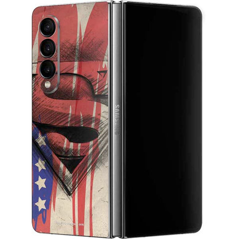 DC Comics Superman Crest Galaxy Z Fold4 5G Skin